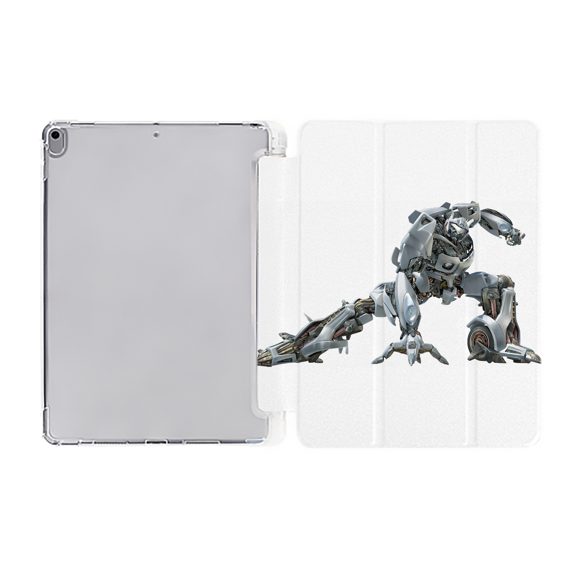 （画像用） Transformers トランスフォーマー IPad ケース ペン収納付き 三つ折りスタンド PUレザー×シリコン 対応機種9.5/10.5/10.9インチ